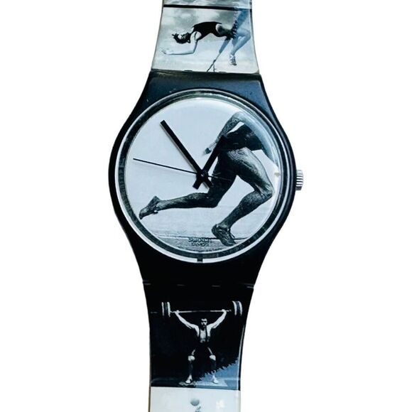 SWATCH Watch Autographed By 1996 Olympic Games Designer Annie Leibovitz GB178 Su - Picture 7 of 10